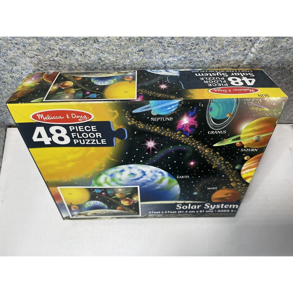 Melissa & Doug Solar System HUGE Floor Puzzle 48 Piece 3' x 2' Ages 3+ EUC! 🧩